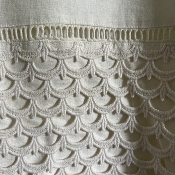 Ann Taylor White Linen Skirt Size 8 - Picture 2 of 3